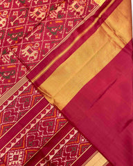 Maroon Narikunj Patola Saree