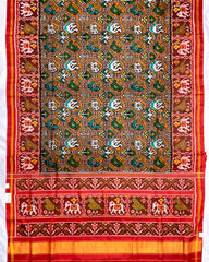 Red & Orange Narikunj Patola Saree