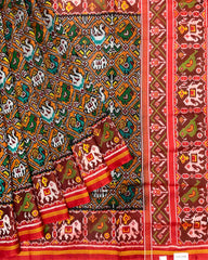 Red & Orange Narikunj Patola Saree