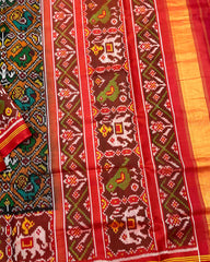 Red & Orange Narikunj Patola Saree