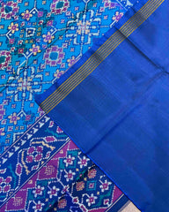 Blue & Turquoise Navratan Patola Saree