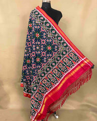 Red & Blue Navratan Patola Dupatta