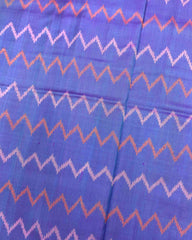 Purple & Purplish Blue Zig Zag Lining Patola Saree