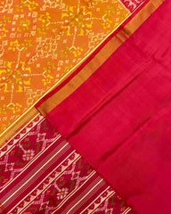 Red & Mustard Navratan Patola Saree