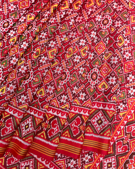 Red Manekchowk Patola Saree