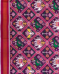 Pink & Purple Narikunj Patola Saree