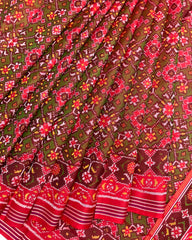 Red & Green Navratan Patola Saree