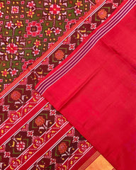 Red & Green Navratan Patola Saree