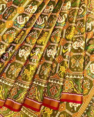 Red Golden Narikunj Tissue Patola Saree