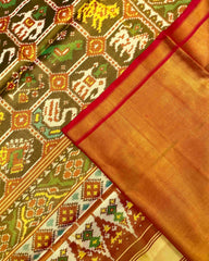 Red Golden Narikunj Tissue Patola Saree