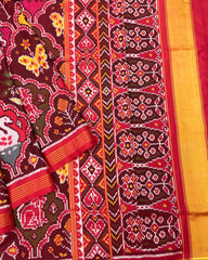 Red & Multicolour Narikunj Patola Saree