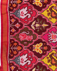 Red & Multicolour Narikunj Patola Saree