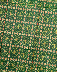 Green Fancy Flower Design Patola Saree