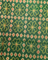 Green Fancy Flower Design Patola Saree