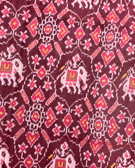 Carrot Pink Elephant Manekchowk Patola Saree