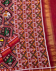 Red & Maroon Narikunj Patola Saree