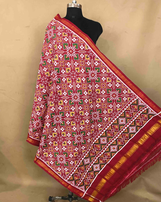 Red Manekchowk Patola Dupatta