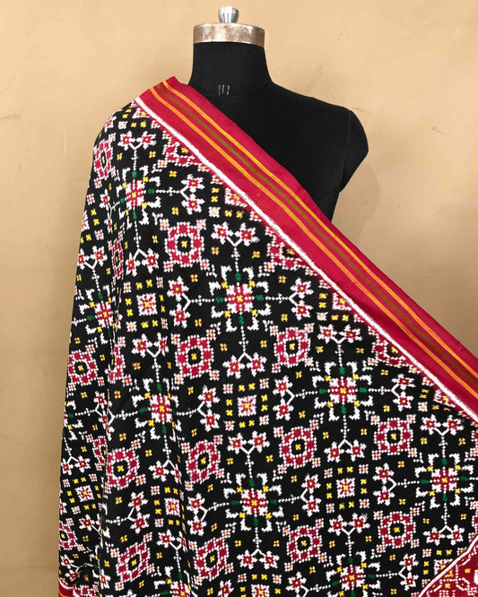 Red & Black Navratan Patola Dupatta