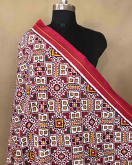 Red & White Manekchowk Patola Dupatta