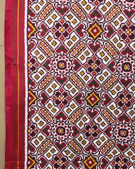 Red & White Manekchowk Patola Dupatta