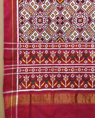 Red & White Manekchowk Patola Dupatta