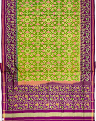 Purple & Parrot Green Navrata Patola Saree