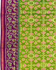 Purple & Parrot Green Navrata Patola Saree