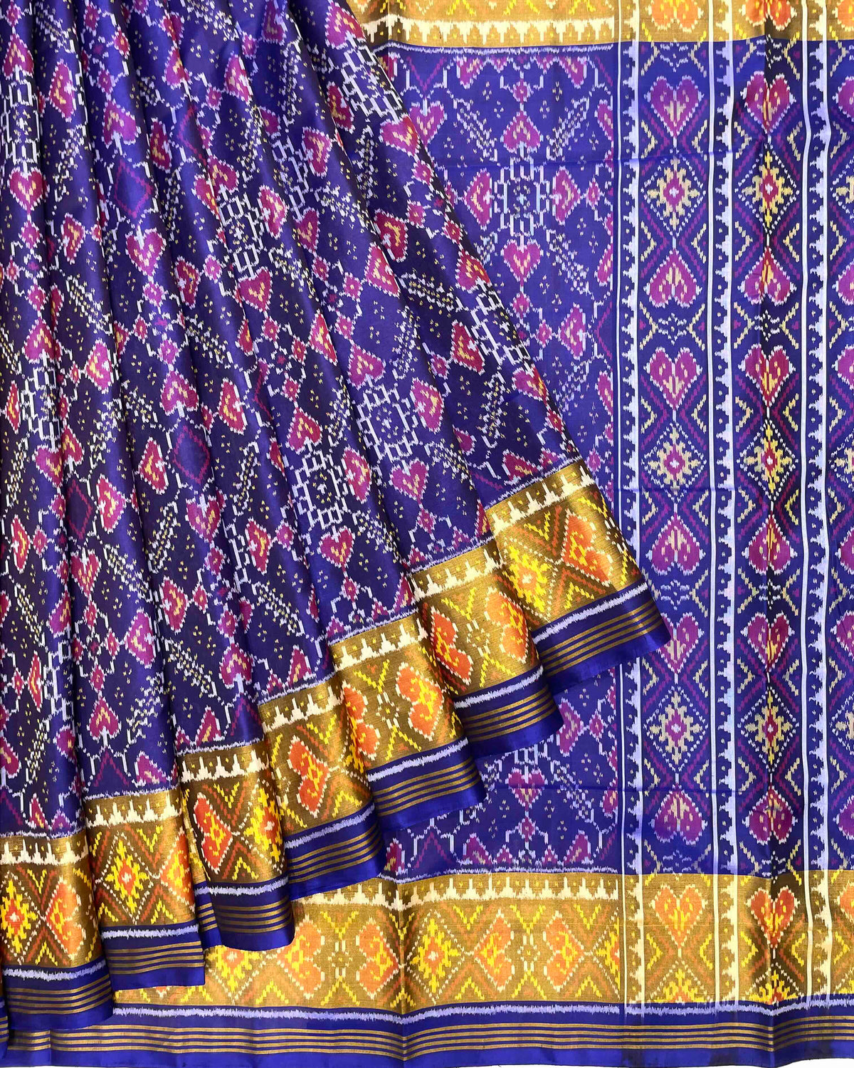 Blue Manekchowk Patola Saree