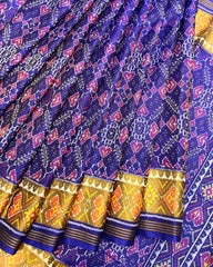 Blue Manekchowk Patola Saree