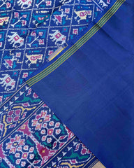 Turquoise Blue Narikunj Patola Saree