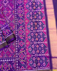 Purple & Pink Manekchowk Patola Saree