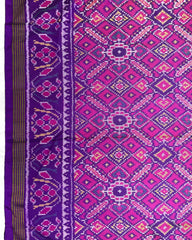 Purple & Pink Manekchowk Patola Saree