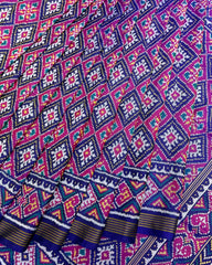 Blue & Pink Panchanda Patola Saree