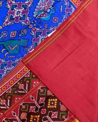 Red & Blue Big Figure Chhabdi Narikunj Patola Saree