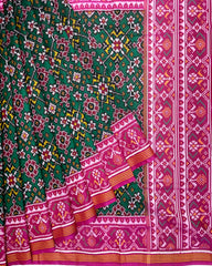 Pink & Green Navratan Patola Saree