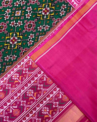 Pink & Green Navratan Patola Saree