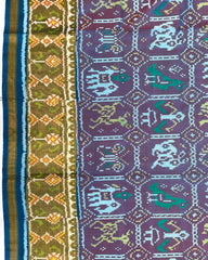 Turquoise & Onion Narikunj Patola Saree