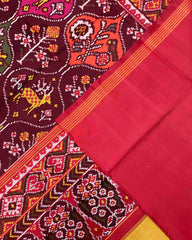 Red & Multicolour Deer Fliower Patola Saree