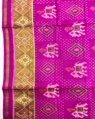 Pink Elephant Panchanda Mix Patola Dupatta