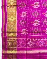 Pink Elephant Panchanda Mix Patola Dupatta