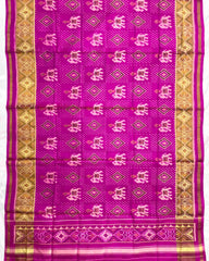 Pink Elephant Panchanda Mix Patola Dupatta