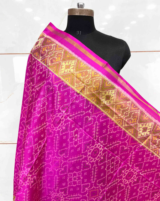 Pink Manekchowk Patola Dupatta