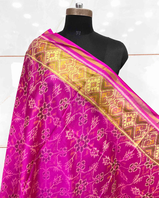 Pink Chhabdi Patola Dupatta