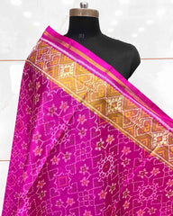 Pink Navratan Manekchowk Mix Patola Dupatta