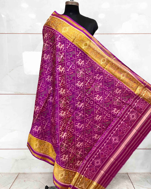 Purplish Pink Narikunj Patola Dupatta