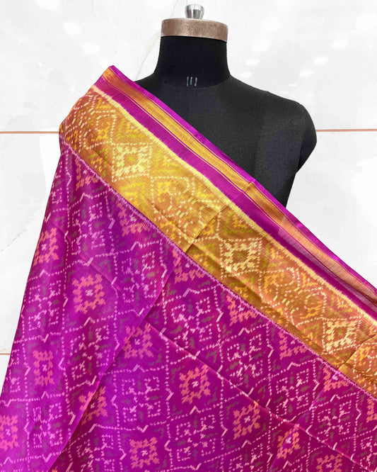 Purplish Pink Panchanda Patola Dupatta