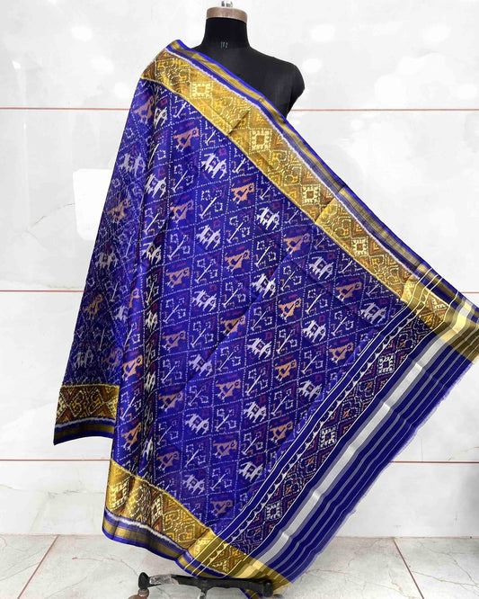 Blue Narikunj Patola Dupatta