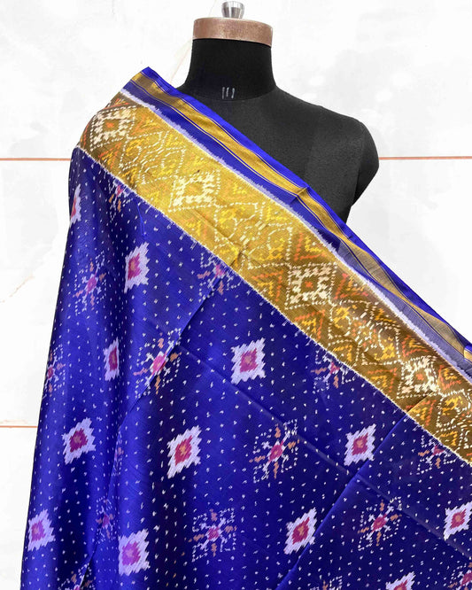 Blue Panchanda Doted Patola Dupatta