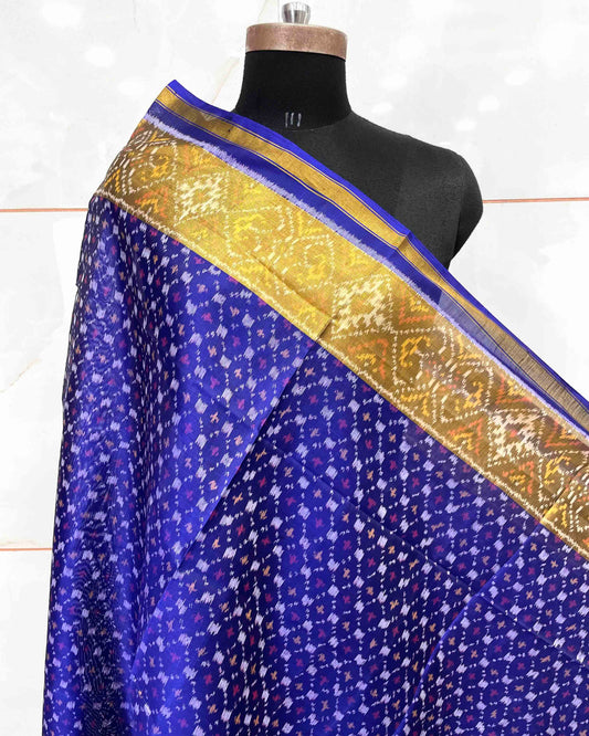 Blue Booty Design Patola Dupatta