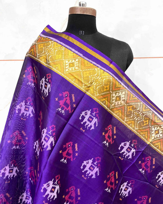 Purplish Blue Narikunj Patola Dupatta